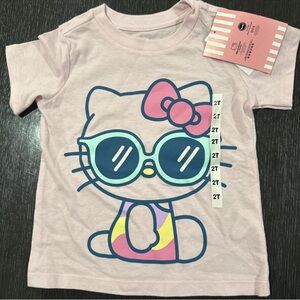 Sanrio Hello Kitty Girls Crew Neck Graphic Tee Short Sleeves Sz 2T